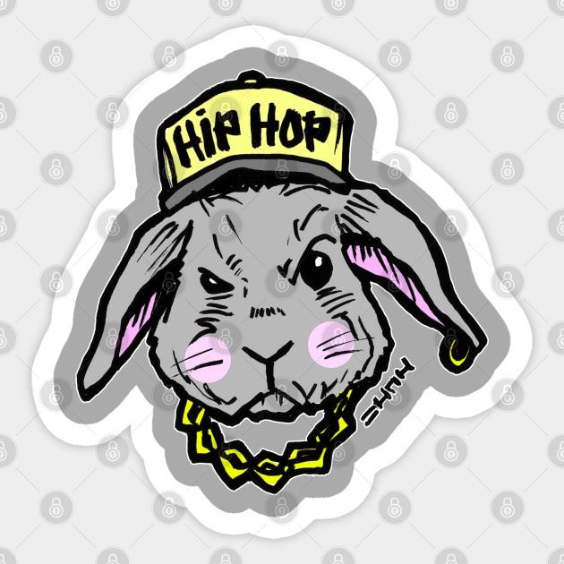 Easter Hip Hop Bunny Rabbit Tee Sticker by sketchnkustom